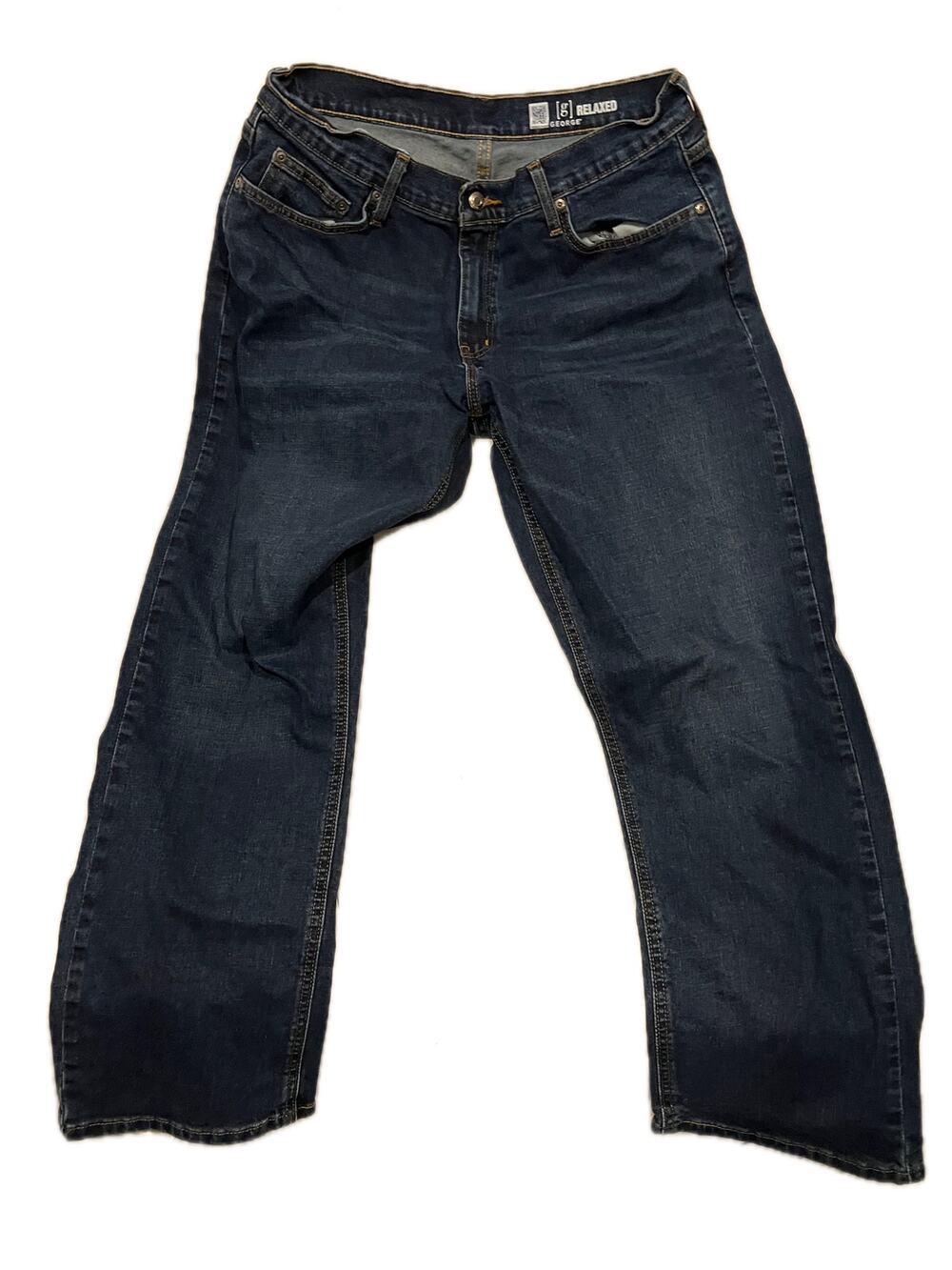 George Relaxed Blue Jeans Mens 33x30